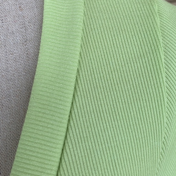 ❌DONATED❌Cherish Lime Green Lettuce Hem Ribbed Crop Top - Picture 9 of 12